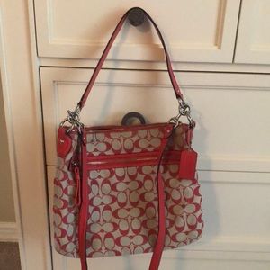 Coach bag-  shoulder strap and long strap.